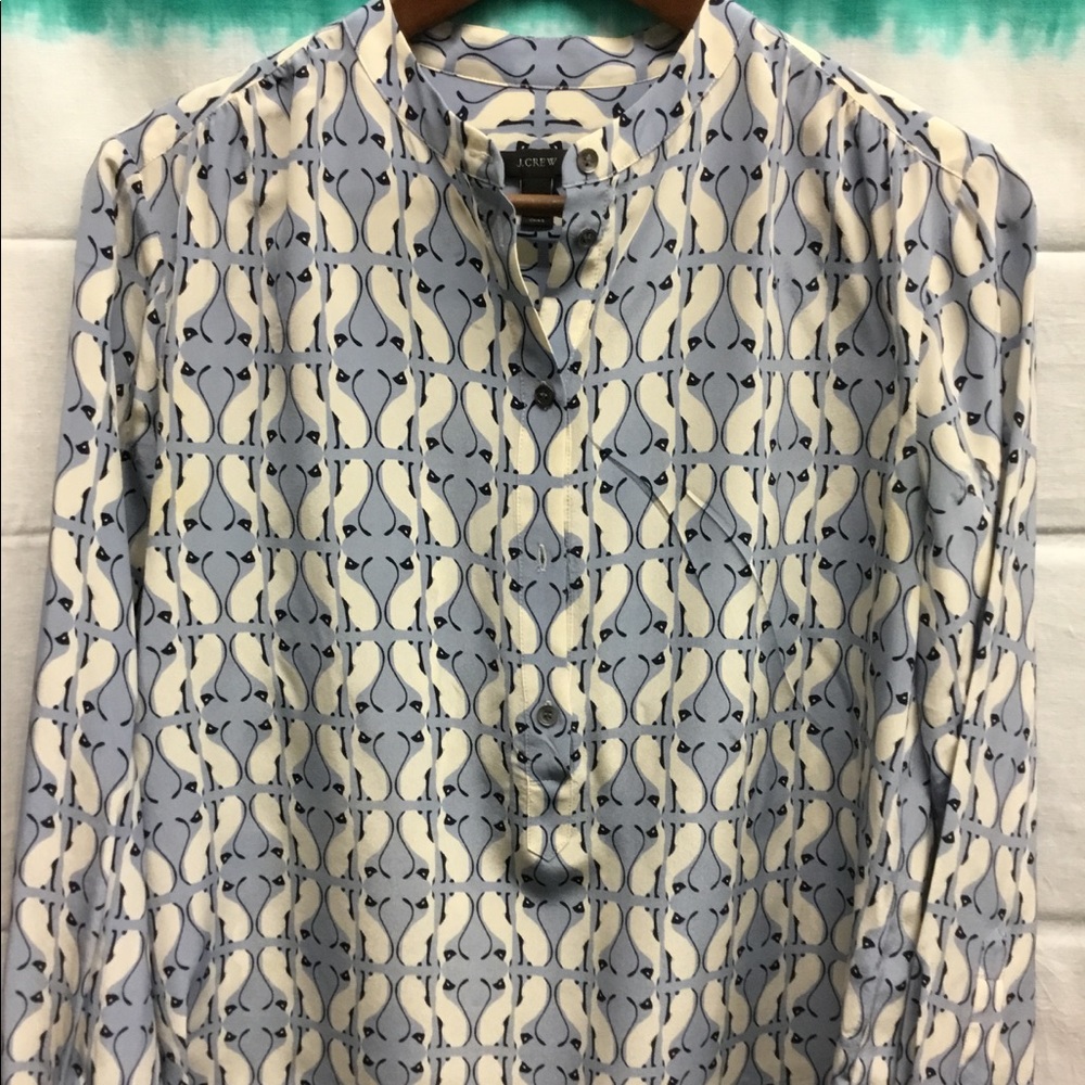J.Crew top with Siamese cats